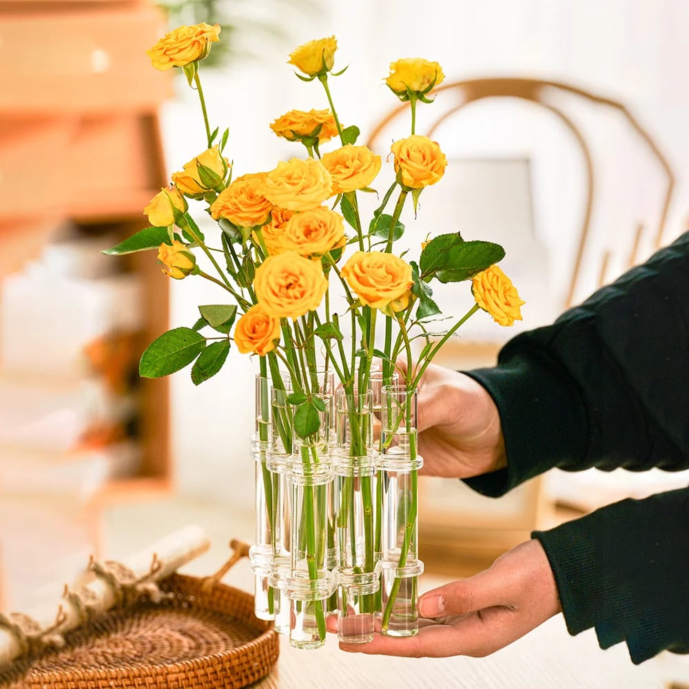 Elegant Hinged Ceramic Flower Vase for Home Decor