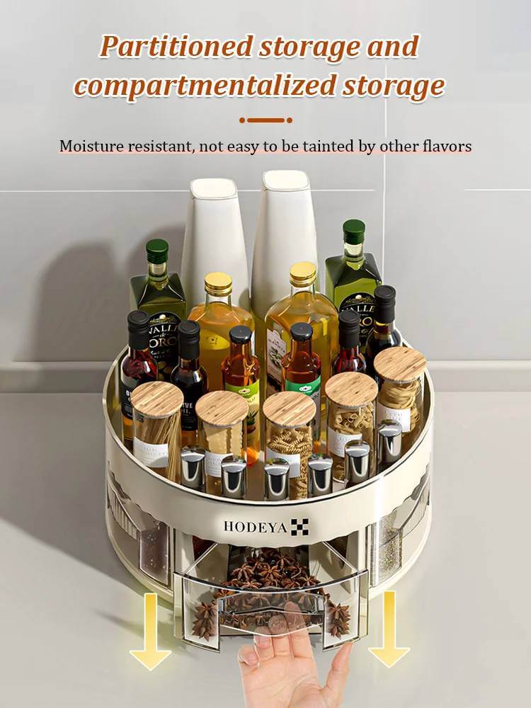 SpiceSphere™ - 360° Rotating Kitchen Organizer