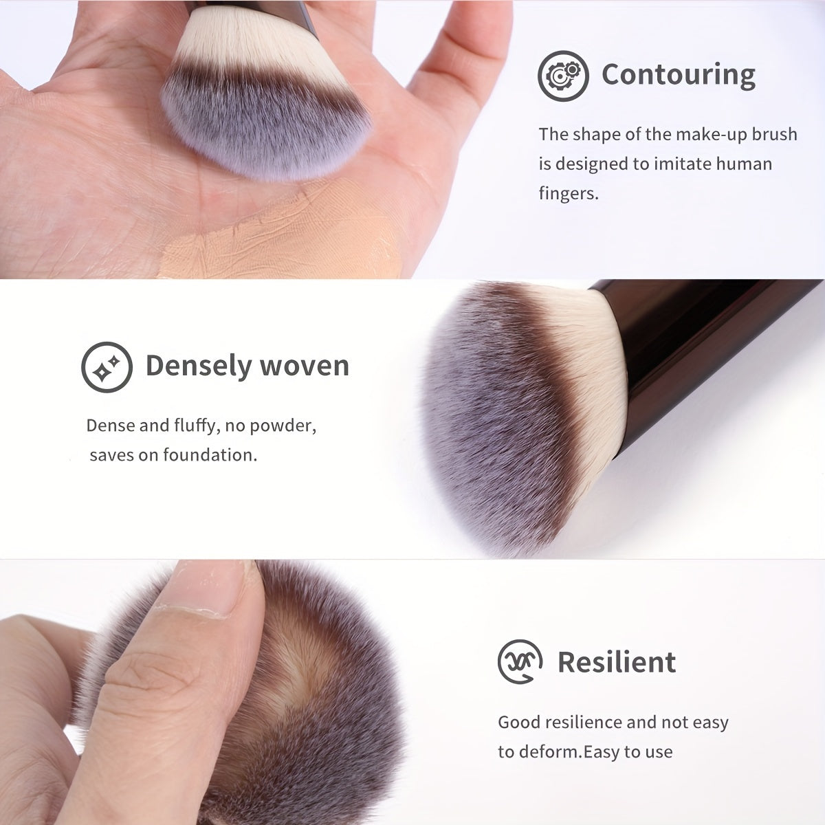 GlowArt™ Kabuki Makeup Brush Set for Flawless Application