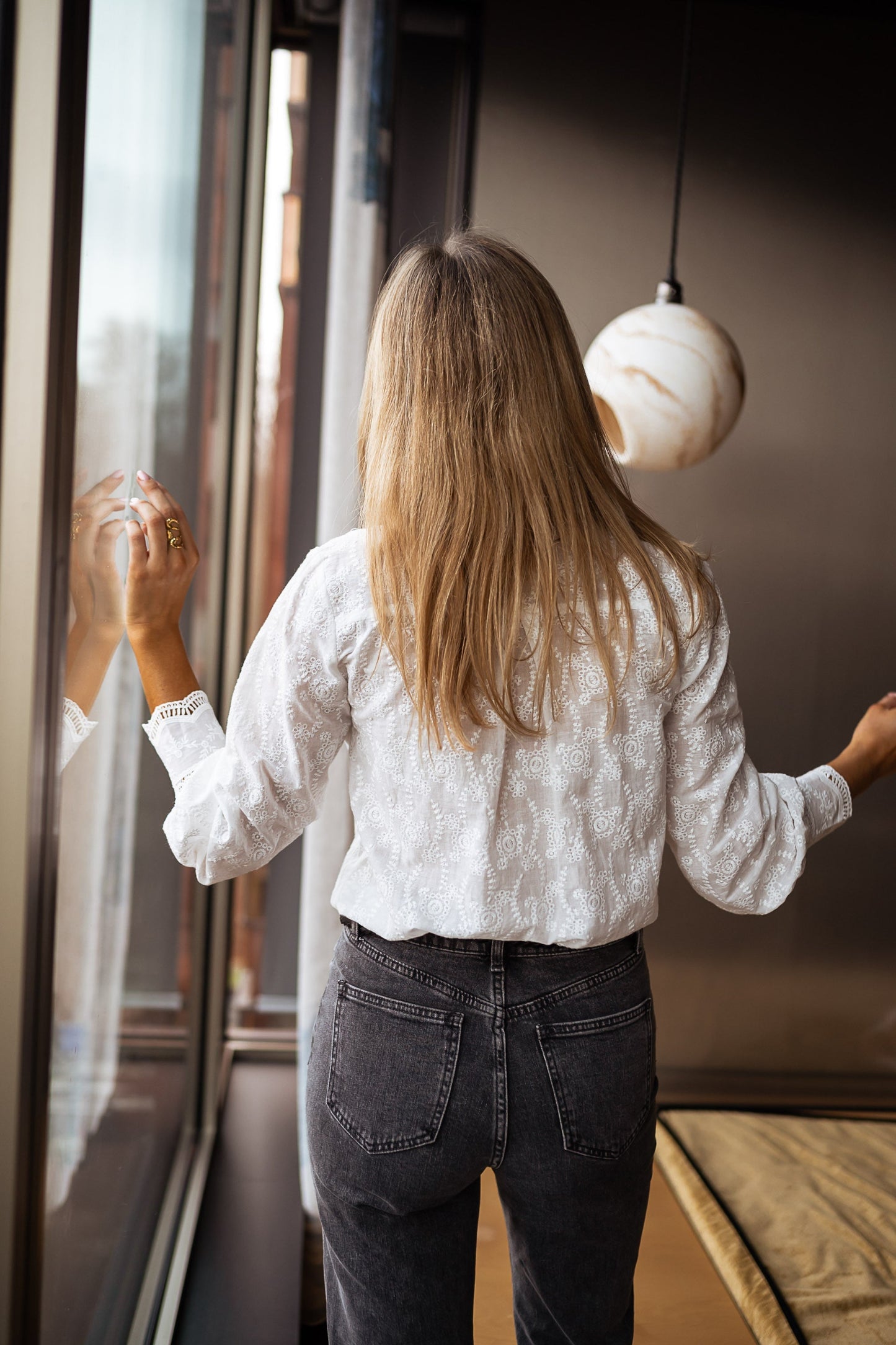 Embroidered Button-Up Shirt with Casual Chic Style