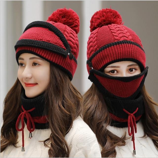 Cozy Knit Winter Hat and Scarf Set for Women