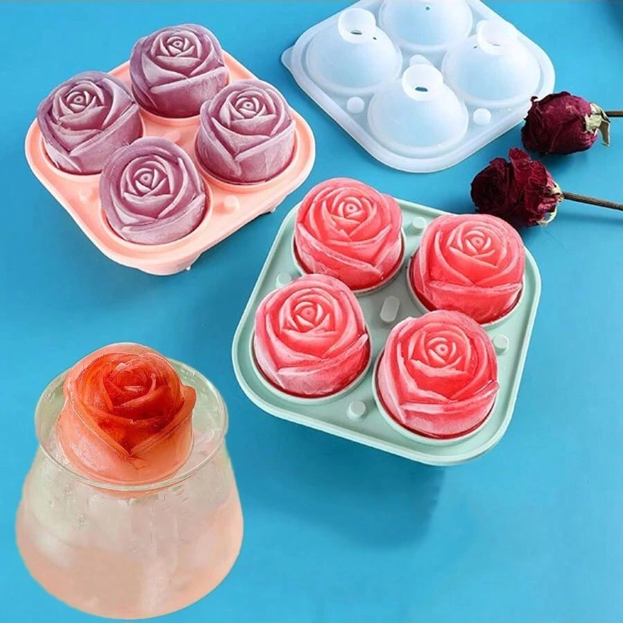 FrostBloom™ - Rose-Shaped Ice Cube Mold