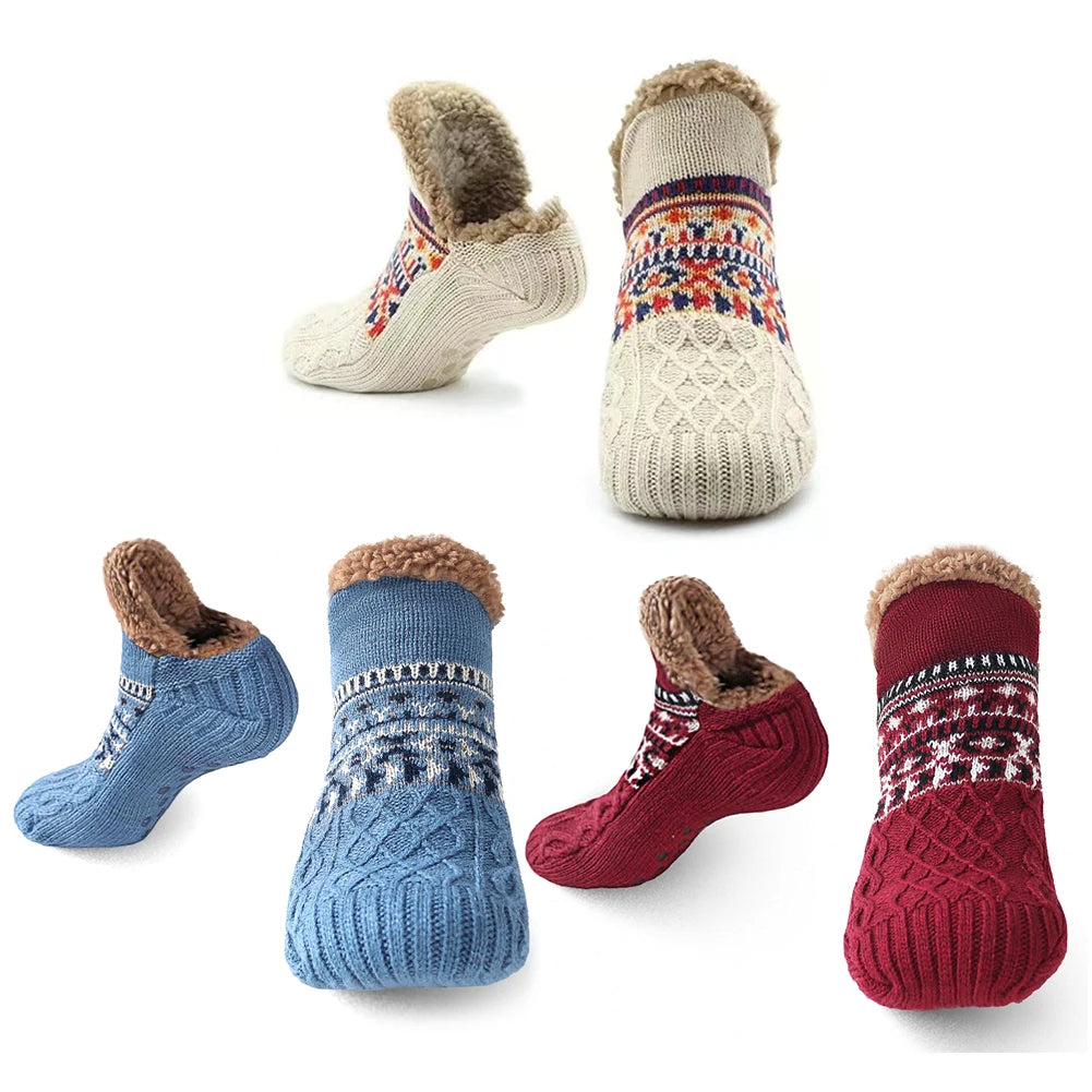 CozyTherm™ - Thick Lined Non-Slip Winter House Socks
