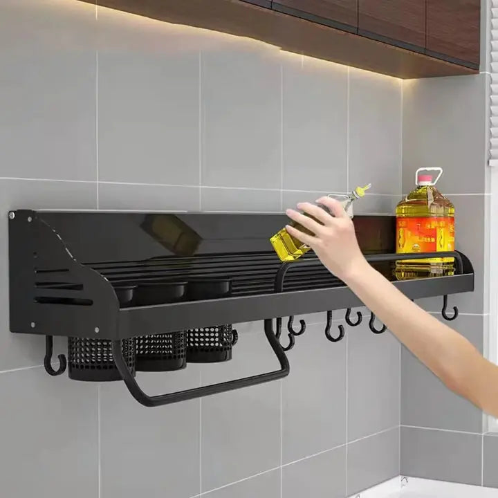 OrderlyNest™ - Kitchen Wall Shelf Organizer