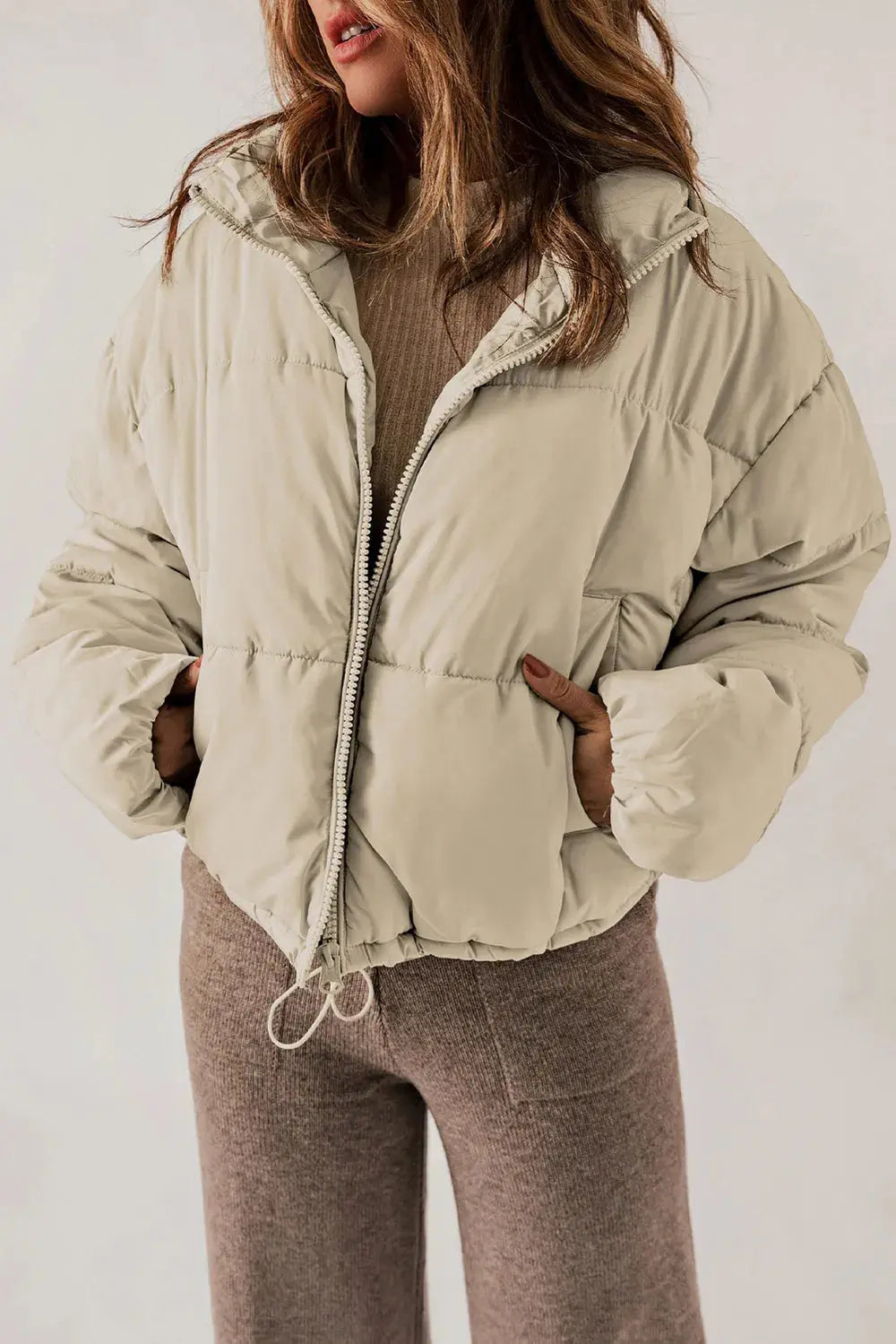 Chic Collared Zip-Up Longline Coat for Stylish Layering