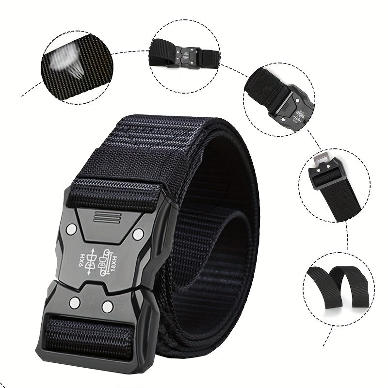 Durable Unisex Tactical Nylon Belt for Outdoor and Everyday Wear