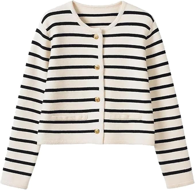 Cozy Striped Knit Sweater for Fall Layers