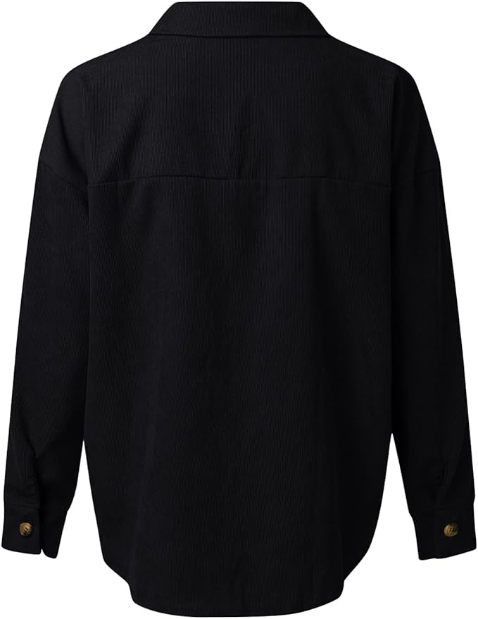 Soft Corduroy Button-Up Shirt for Women