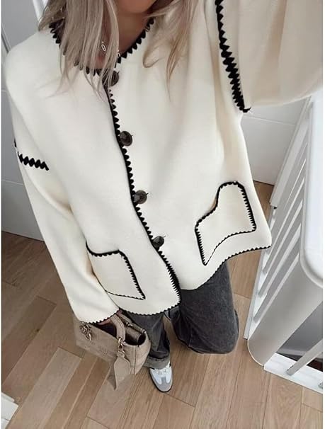Edge Detail Jacket & Casual Pants Set