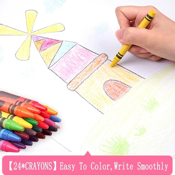 CreativeJoy™ - 6-in-1 Art Set with Painting Tools & Vibrant Colors
