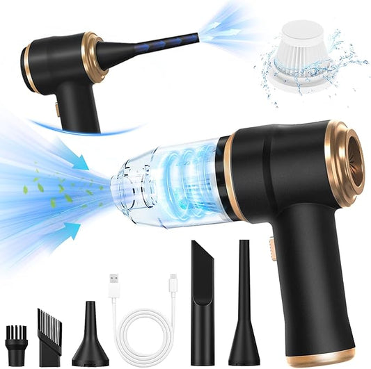Portable Cordless Mini Vacuum Cleaner and Air Duster for Car and Home