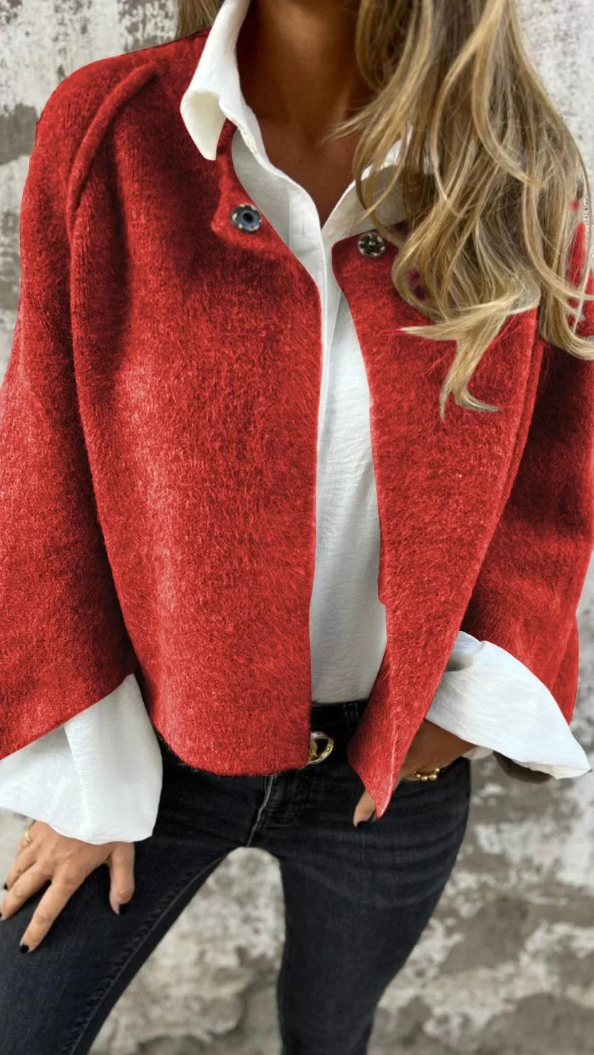 Chic Tailored Wool Blend Coat