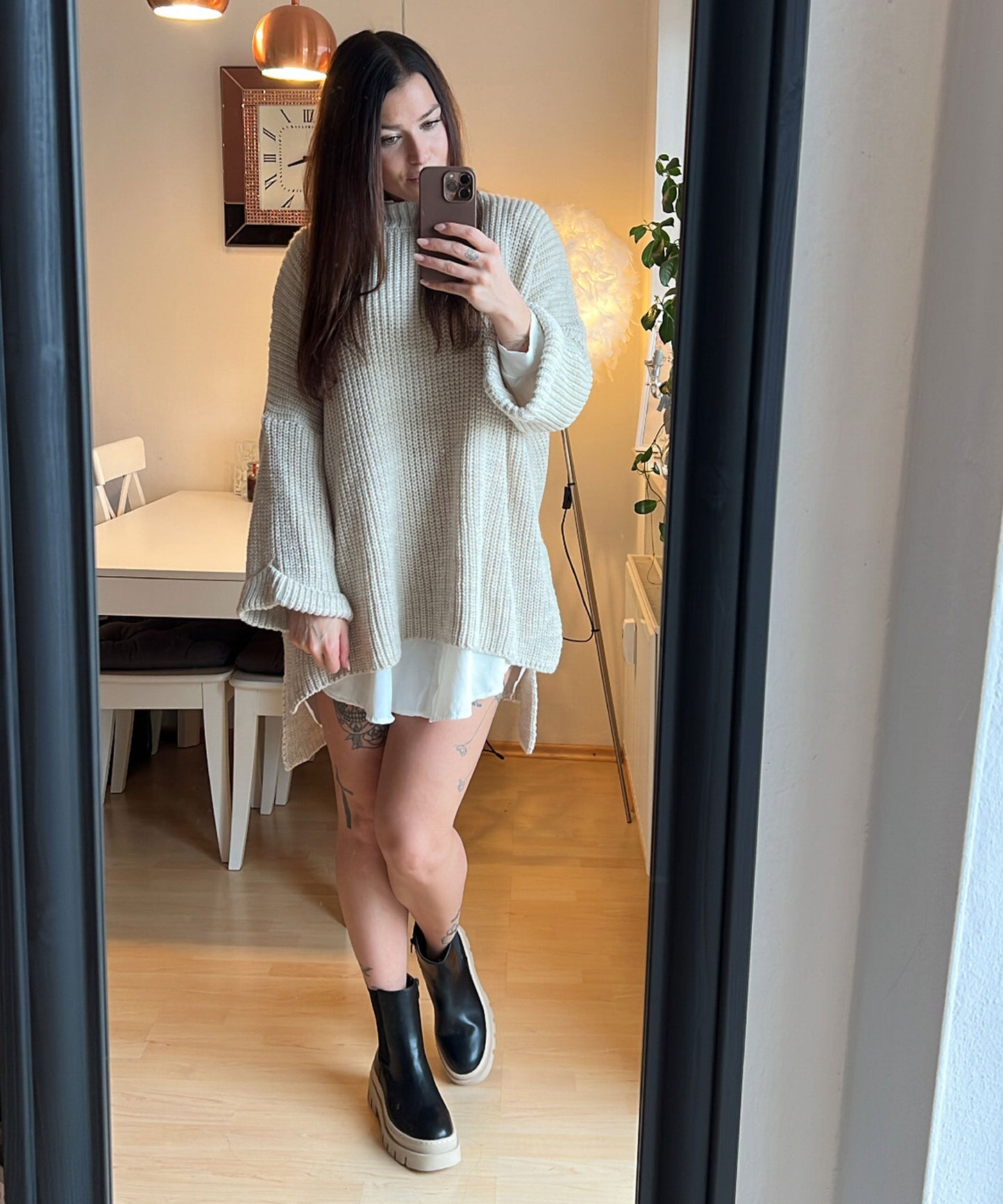 Cozy Oversized Knit Sweater in Soft Beige