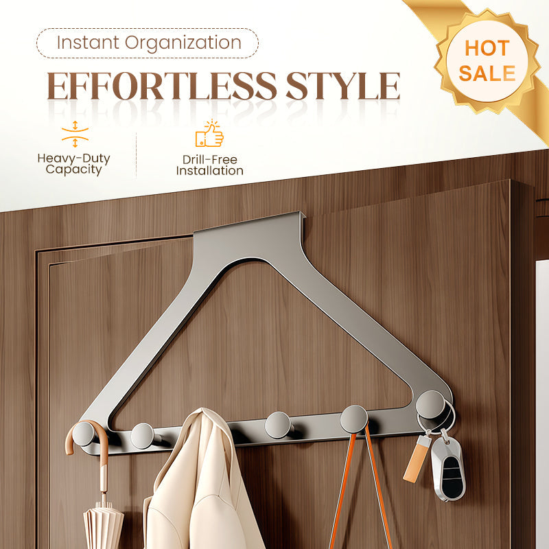 HangEase™ - Overdoor 6-Hook Organizer Rack