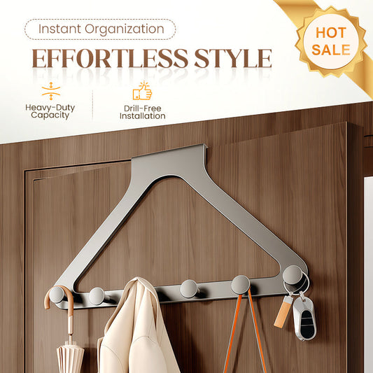 HangEase™ - Overdoor 6-Hook Organizer Rack