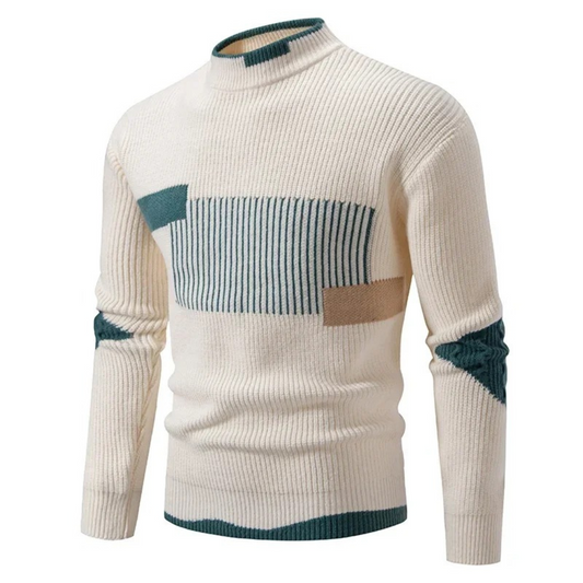 Modern Knitted Sweater for Men with Elegant Pattern