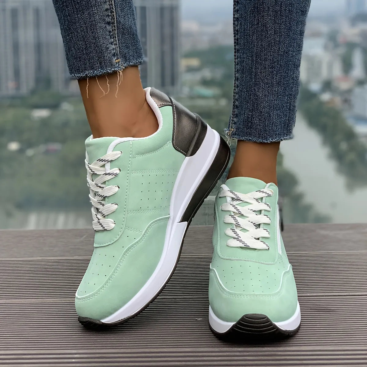 Comfortable Side-Zip Orthopaedic Trainers with Thick Sole