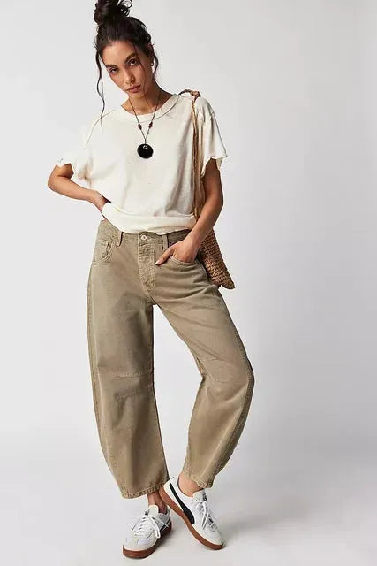 Wide-Cut Casual Winter Jeans for Women