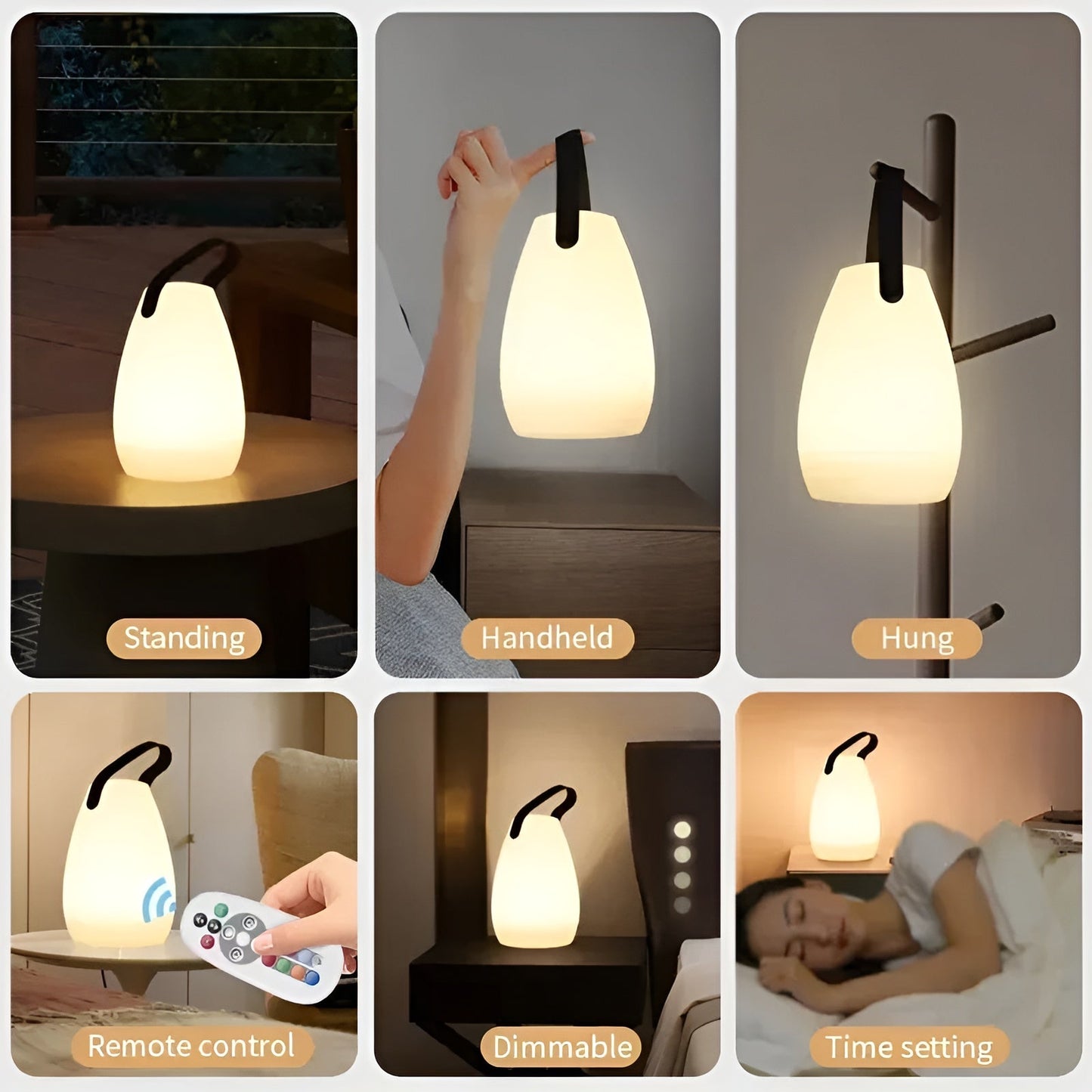 Waterproof Wireless LED Table Lamp for Indoor and Outdoor Use