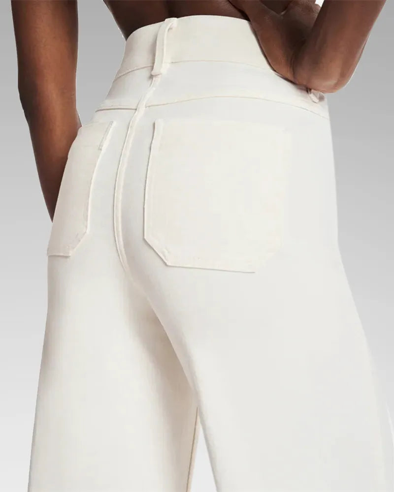 Women's high-waisted wide-leg jeans