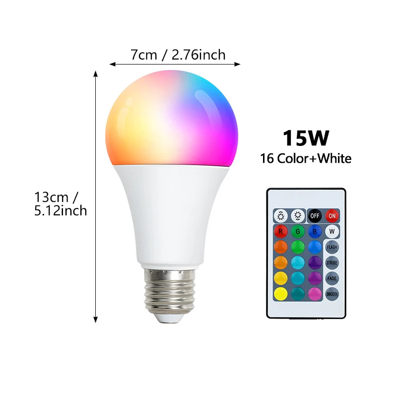 Smart Remote Control RGB LED Mood Light Bulb