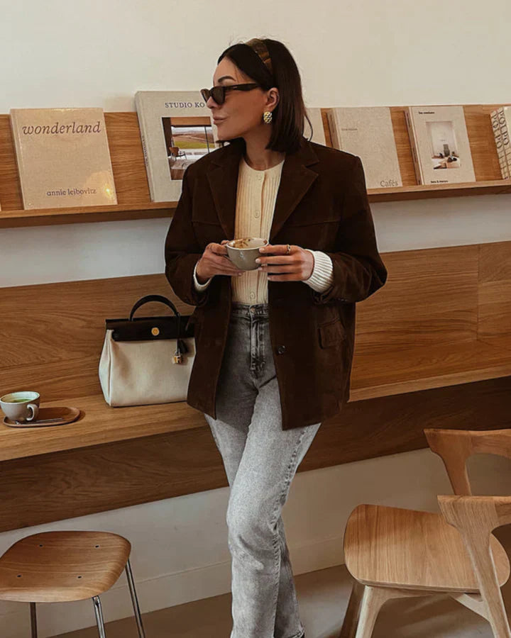 Classic Suede Blazer Jacket