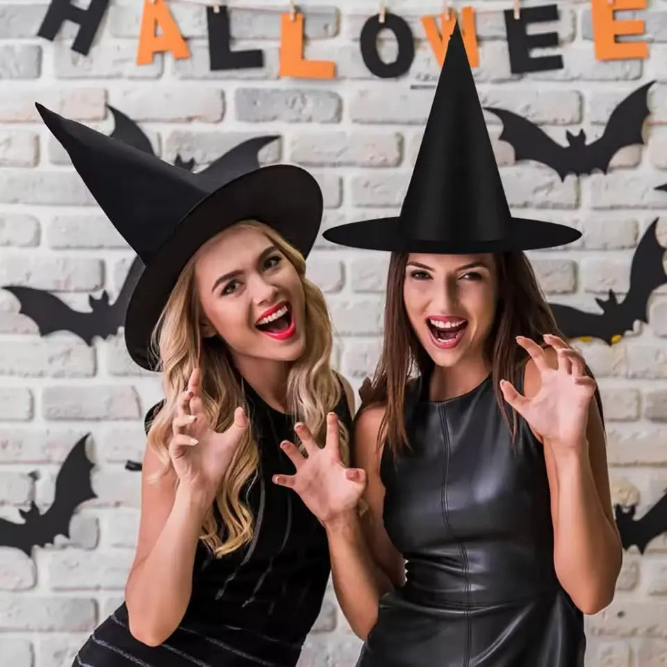 Spooky Halloween Witch Hat Decoration for Party and Home