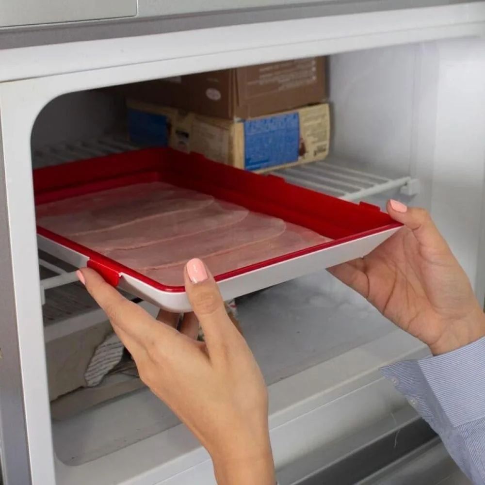Reusable Airtight Food Storage Tray - Eco-Friendly Vacuum Seal Container