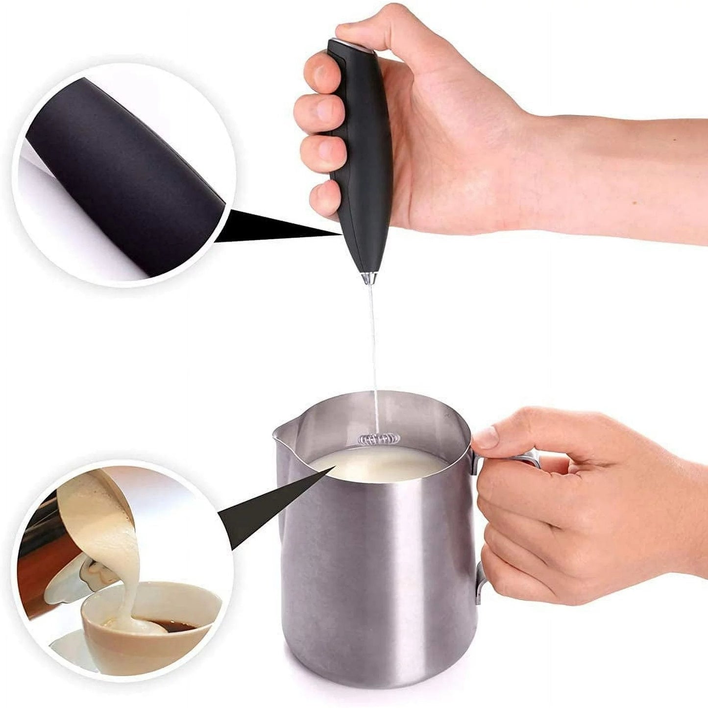 FrothEase™ - Handheld Milk Frother with Stand