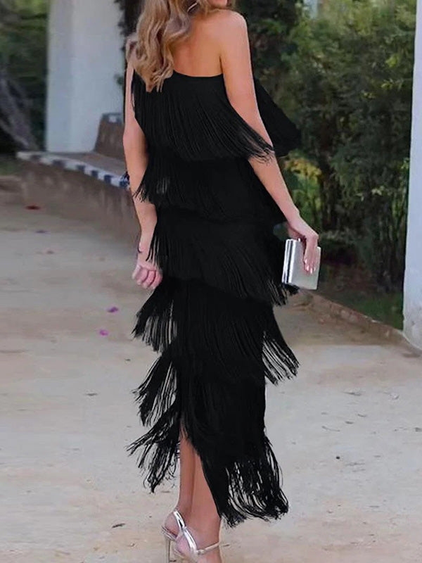 Effortless Chic Asymmetric One-Shoulder Maxi Dress