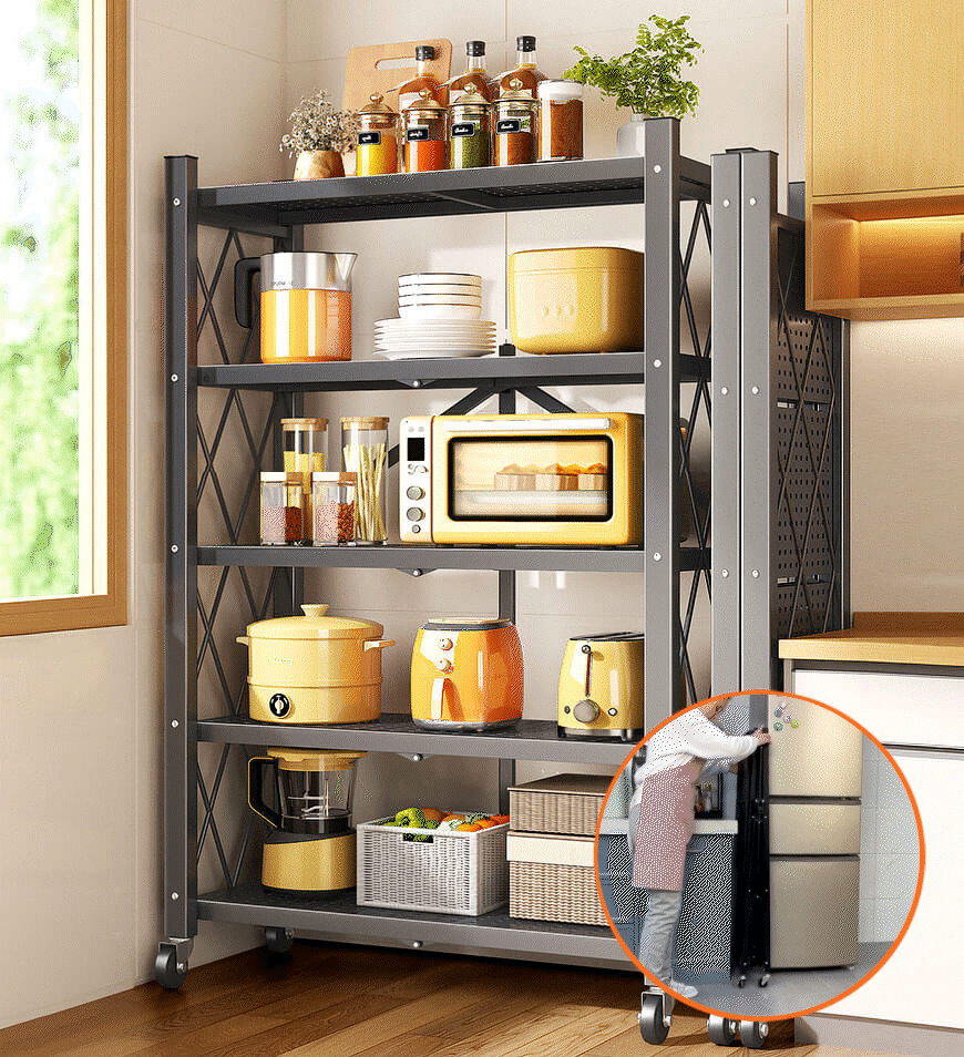 Joybos™ - Heavy Duty Foldable Metal Organizer Shelves with Wheels