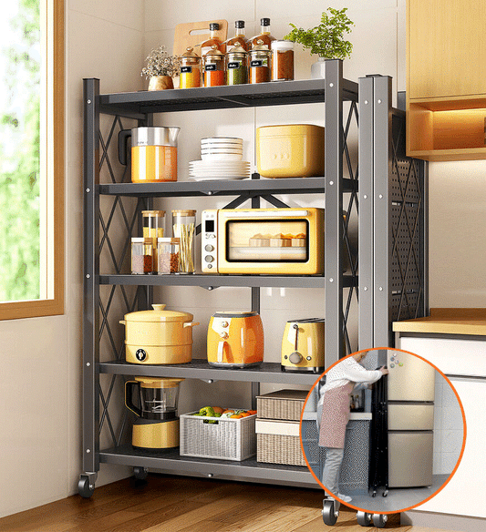 Joybos™ - Heavy Duty Foldable Metal Organizer Shelves with Wheels