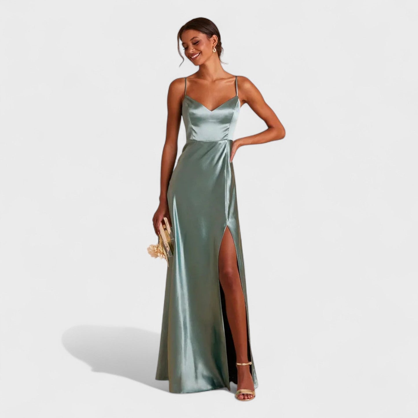 Lúcia Satin Slip Dress