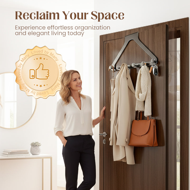 HangEase™ - Overdoor 6-Hook Organizer Rack