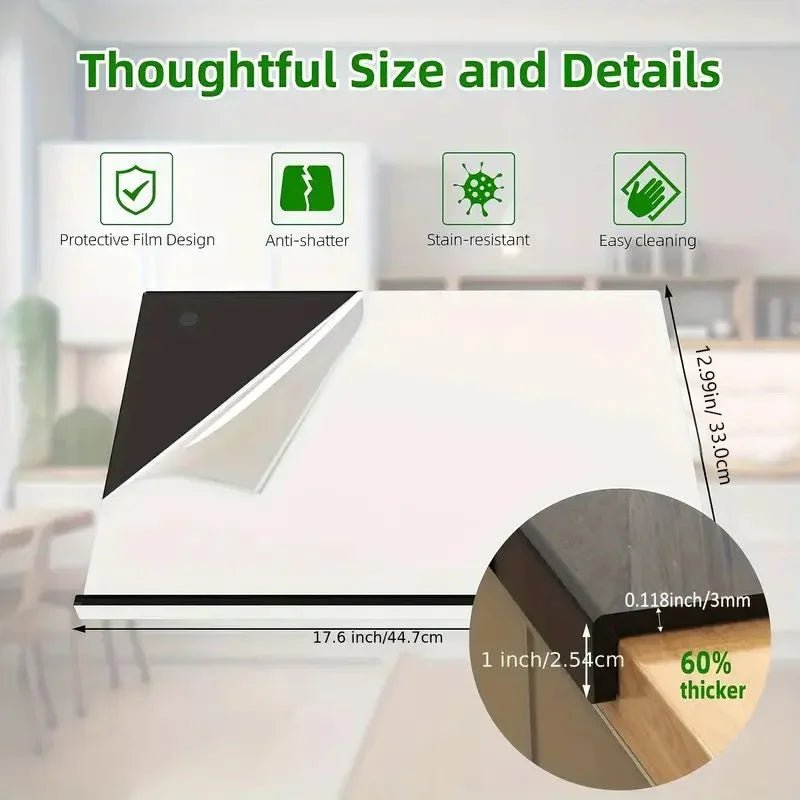 CLEARSLICE™ – Stylish Acrylic Cutting Board with Drip Lip