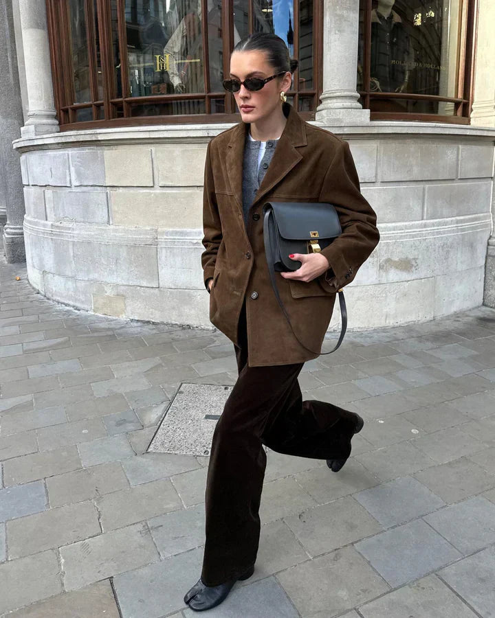 Classic Suede Blazer Jacket