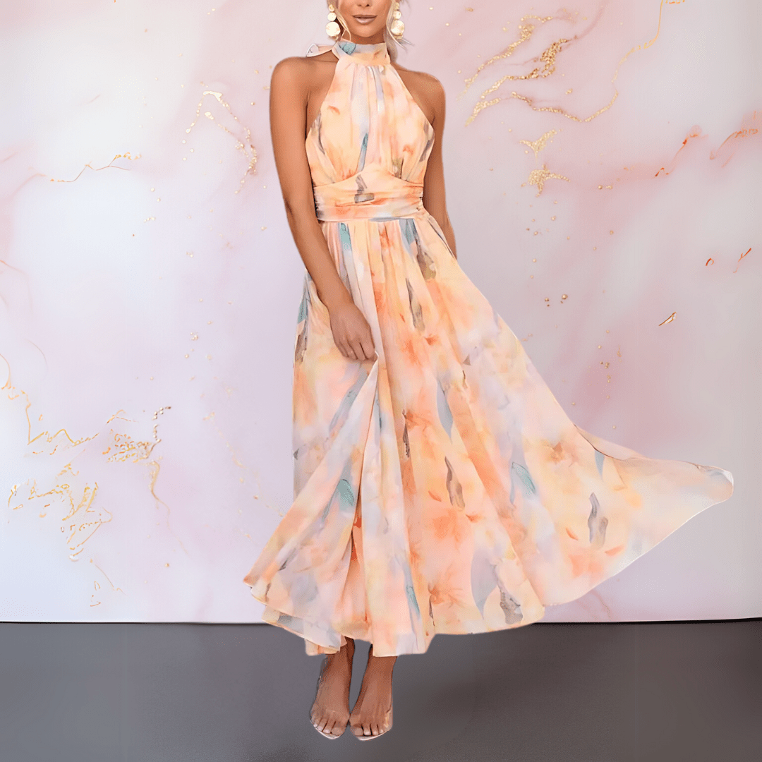 Elegant Halter Neck Maxi Dress