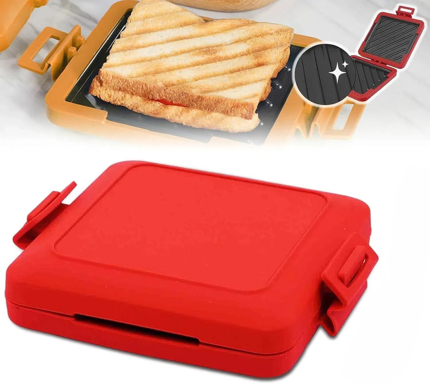 Compact Microwave Toastie Sandwich Maker for Quick Snacks