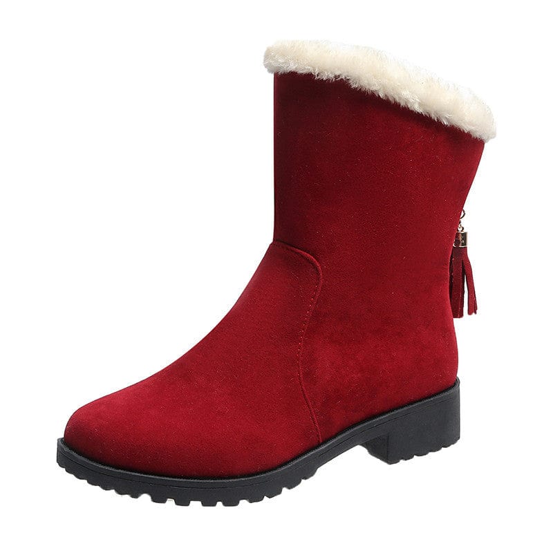 Cozy Plush Ankle Boots for Women Winter Warmth