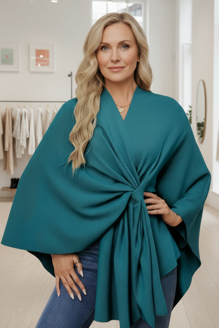 Elegant Knit Poncho Wrap for Cozy Style