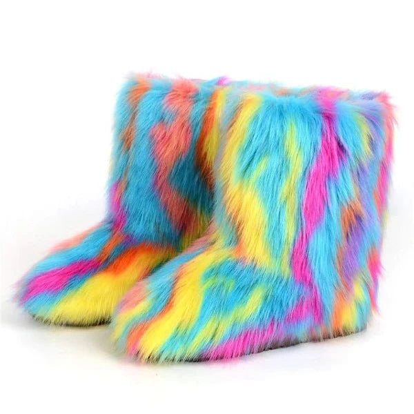 Frosted Fluff Y2K Retro Boots