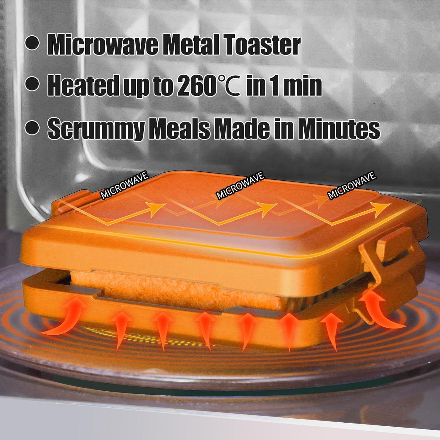 Compact Microwave Toastie Sandwich Maker for Quick Snacks