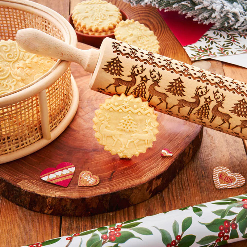 ChristmasRoller™ - Festive Cookie Rolling Pin for Holiday Baking
