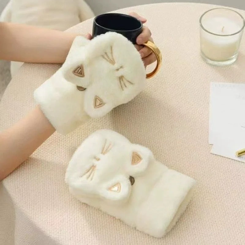 PawWarm™ - Heated Cat Paw Fingerless Work Gloves