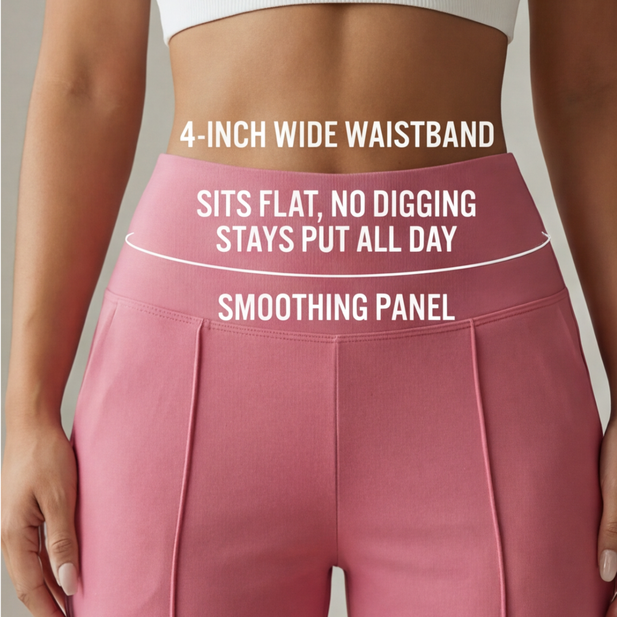 Wide Leg Yoga Pants with Crossover Waistband