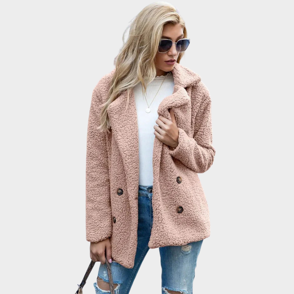 Cozy Collared Teddy Coat for Chic Winter Style