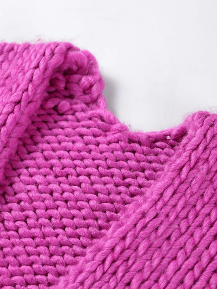 Cozy Twist Knit Solid Casual Cardigan Sweater