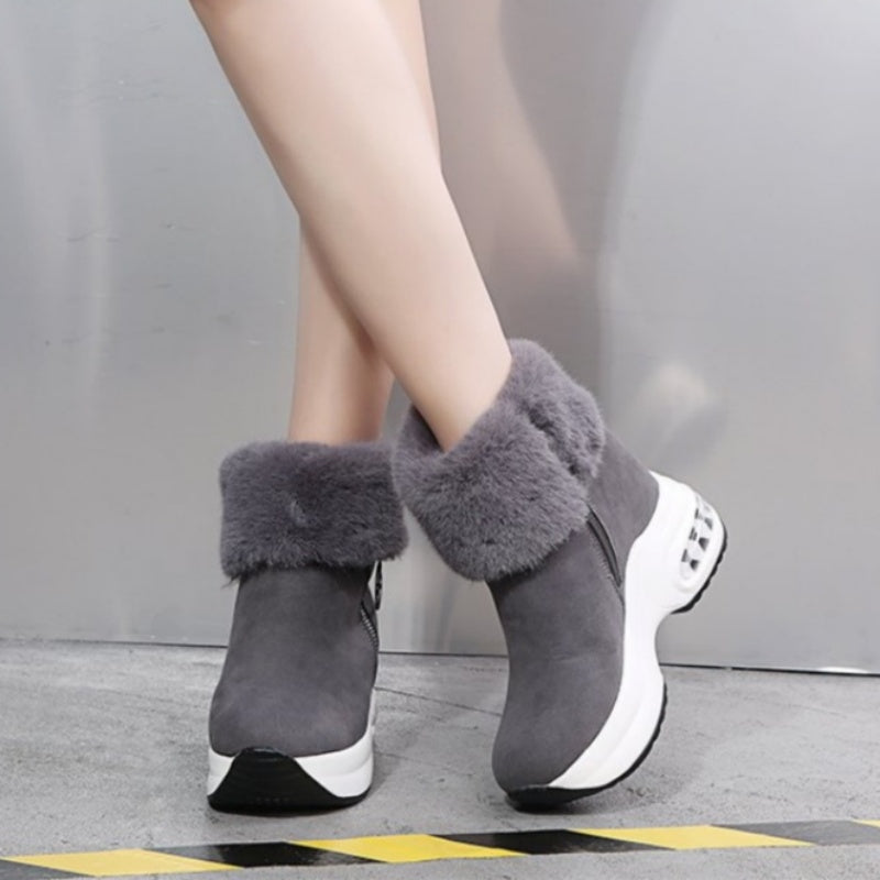 Chunky Sole Lined Ankle Boots for Women