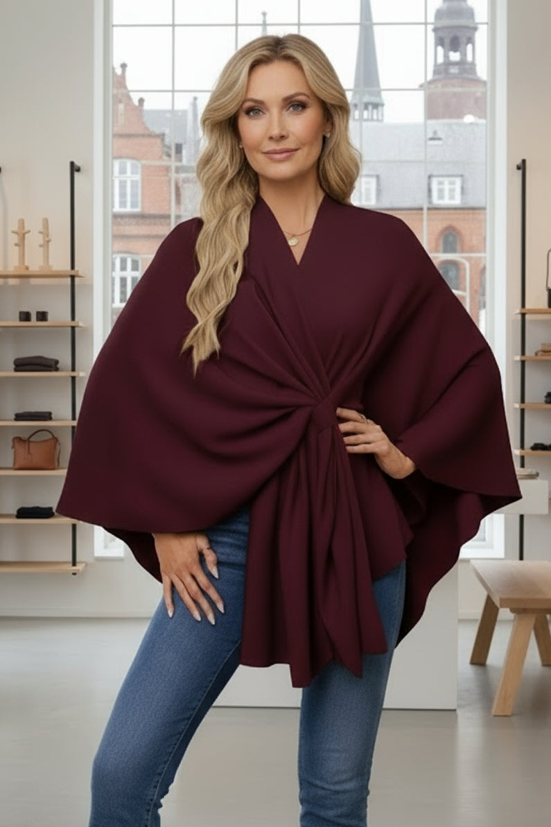 Elegant Knit Poncho Wrap for Cozy Style
