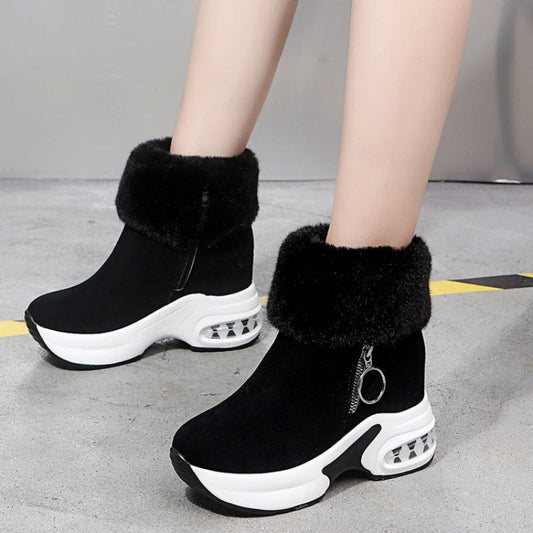 Chunky Sole Lined Ankle Boots for Women